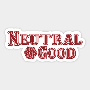 Neutral Good D20 Sticker